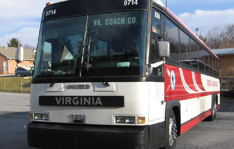 Front of Large Bus